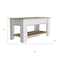 Homeroots 40" Oak and White Storage Bench with Flip Top 535165 - alternate 2