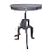 Homeroots 19" Gray Iron Height Adjustable Round End Table 493241 - alternate 3