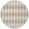Homeroots 8' Taupe And Ivory Round Geometric Washable Indoor Outdoor Area Rug 577123 - alternate 2