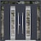 Vdomdoors Metal Double Doors Deux 1744 Natural Oak Frosted Glass 2 Sidelights and Top Transom Entry Modern Pa DEUX1744DEXD-OAKB-W12+72+12xH96+14-RH-I - alternate 1