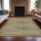 Homeroots 3' X 5' Green And Beige Striped Washable Indoor Outdoor Area Rug 631491 - alternate 5