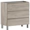 Homeroots 32" Natural Wood Freestanding Bathroom Vanity With White Sink And Three Drawers 624145 - alternate 2
