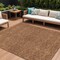 Homeroots 9' X 12' Orange And Ivory Geometric Washable Indoor Outdoor Area Rug 613576 - alternate 1