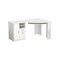 Homeroots 59" White Corner Computer Desk With Two Drawers 249807 - alternate 1