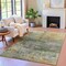 Homeroots 3' X 5' Olive Green Gold And Gray Abstract Washable Indoor Outdoor Area Rug 631449 - alternate 3