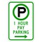 Sign Solutions Usa Parking Sign, 12 in W, Aluminum Sign, White DUS06DWT1218R7-21R - alternate 1