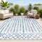 Jonathan Y Tokay Bohemian Geometric Ivory/Blue 3 ft. x 5 ft. Indoor/Outdoor Area Rug SMB132B-3 - alternate 1
