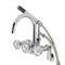 Kingston Brass 7-Inch Adjustable Wall Mount Clawfoot Tub Faucet, Polished Chrome AE8151RX - alternate 1