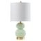 Jonathan Y Daphne 20 in. Contemporary Transitional Metal/Glass Ribbed Gourd LED Table Lamp, Mint Green/Brass Gol JYL1099F - alternate 4