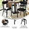 Flash Furniture Wright Dining Chairs w/500LB Cap Blk Steel Frame, Blk Vinyl Boomerang Back, Blk Vinyl Seat, 2PK 2-XU-DG6V5BKV-BK-GG - alternate 2