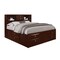 Homeroots Solid Wood Full Espresso Eight Drawers Bed 383804 - alternate 3
