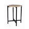 Homeroots 21" Brown Tan and Black Marble and Metal Round End Table 632679 - alternate 3