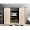 Sartodoors Sliding Double Barn Doors with Hardware, Planum 0016 Natural Veneer and Aluminum Strips, 13FT Rail PLANUM0016DB-S-SHP-6496 - alternate 1