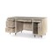Homeroots 64" Ivory and Silver Solid Wood Executive Desk With Five Drawers 489190 - alternate 2