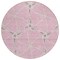 Homeroots 8' Pink And Ivory Round Geometric Washable Indoor Outdoor Area Rug 612889 - alternate 5