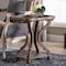 Baxton Studio Yannick French Country Antique Brown Wood End Table 254-14093-ZORO - alternate 2