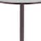 Homeroots 24" Gray and Bronze Wood and Steel Pedestal Base Round Top Dining Table 572243 - alternate 5