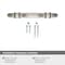 Amerock London 3-3/4 in 96 mm Center-to-Center Polished Nickel/Black Bronze Cabinet Pull BP36648PNBBR - alternate 2