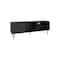 Homeroots 63in Black Wood Enclosed and Open Storage TV Stand 734183 - alternate 1