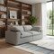 Homeroots 80" Light Gray Linen Blend Modular Sofa 714572 - alternate 3
