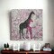 Homeroots Exotic Pink Giraffes Unframed Print Wall Art 398841 - alternate 2
