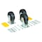 Vestil Glass-Filled Nylon Caster Kit 6 In. x 2 In. 8,000 Lb. Capacity Black H-CK3-C23C - alternate 1