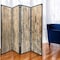 Homeroots 84" Brown Solid Wood Folding Four Panel Screen Room Divider 379906 - alternate 3