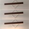 Jonathan Y Draper 32" Adjustable Integrated LED Metal Linear Pendant, Dark Brown Wood Finish JYL7018D - alternate 7