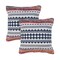 Homeroots Set of Two Blue Geometric Cotton Throw Pillow, 2PK 554582 - alternate 1