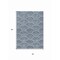 Homeroots 3' X 5' Denim Blue Navy Blue And Ivory Geometric Washable Indoor Outdoor Area Rug 615194 - alternate 3