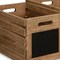 Homeroots Set of Three Black And Brown Solid Wood Crate, 3PK 487688 - alternate 3