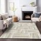 Homeroots 3' X 5' Ivory Beige And Gray Geometric Washable Indoor Outdoor Area Rug 598268 - alternate 2