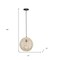 Homeroots Natural Sphere Rattan Ceiling Light With Natural Shades 651686 - alternate 2
