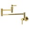 Kingston Brass Wall Mount Pot Filler Faucet with Knurled Handle, Polished Brass KS8102KNL - alternate 1