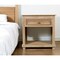 Homeroots 28" Beige Solid Wood Distressed One Drawer Nightstand 555412 - alternate 1