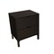 Homeroots 24" Black Two Drawer Faux Wood Nightstand 533815 - alternate 1