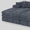 Homeroots 79" Gray Corduroy Sleeper Sofa 719549 - alternate 3