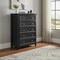 Homeroots 32" Black Wood Accent Cabinet With Five Drawers 716330 - alternate 2
