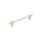 Amerock Carrione 6-5/16 inch 160mm Center-to-Center Marble White/Champagne Bronze Cabinet Pull BP36650MWCZ - alternate 1