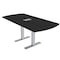 Skutchi Designs 6ft Arc Rectangle Conference Table With Power | Harmony Series | 6 Person Meeting Room Table HAR-AREC-36X72-T-U999ST19-ESIL - alternate 1