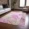 Homeroots 10' X 14' Pink Abstract Washable Non Skid Indoor Outdoor Area Rug 559405 - alternate 2