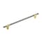 Amerock Urbanite 10-1/16 in 256 mm Center-to-Center Brushed Gold/Black Chrome Cabinet Pull BP778256BGLBCR - alternate 1