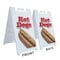Signmission Hot Dogs, A-Frame & 2 Decals Installed, Heavy-Duty Plastic Frame SBHD-D-2436-Hot Dogs 1 - alternate 3