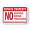 Signmission Private No Hunting Hiking Trespass Offenders Prose Aluminum, 18" H, A-1824-24855 A-1824-24855 - alternate 1