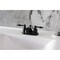Kingston Brass Double-Handle 4" Centerset Bathroom Faucet with Pop-Up Drain, Matte Black FB2600KL - alternate 2