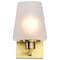 Nuvo Lune, 1 Light Vanity, Vintage Brass Finish, Etched White Glass 60/8231 - alternate 3