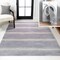 Jonathan Y Bande Distressed Ticking Stripe Non-Slip Machine-Washable Lavender/Ivory 5 ft. x 8 ft. Area Rug WSH121A-5 - alternate 1