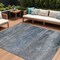 Homeroots 8' X 10' Pewter Navy Blue And Charcoal Abstract Washable Indoor Outdoor Area Rug 630846 - alternate 1