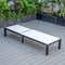 Leisuremod Marlin Patio Chaise Lounge Chair with Black Aluminum Frame, White MLBL-77W - alternate 4