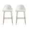 Manhattan Comfort Gracie Barstool in White and Gold - Set of 2 2-BS022-GWH - alternate 5